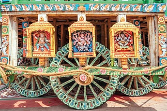 Wooden wheels and decorative panels