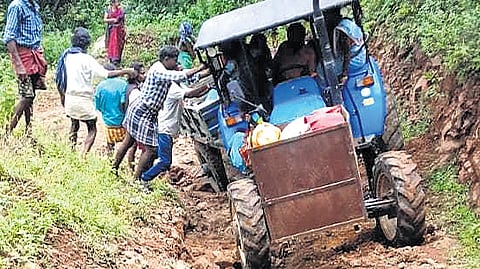 Though Chief Minister M K Stalin had inaugurated the road in 2022, it was never completed
