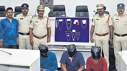 The three accused Ch Suresh (38), J Venakteswar Rao (26), and M Anil (39) from Gorantla in Guntur, committed robberies in order to earn easy money