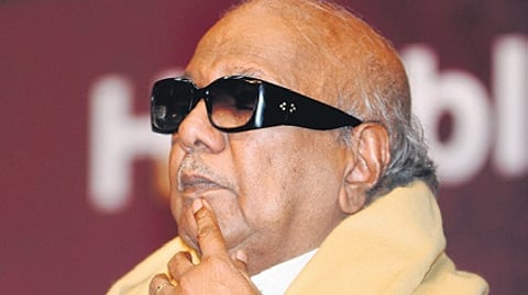 Former chief minister M Karunanidhi