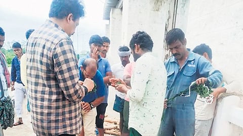 Officials fix the damaged crest gates of Malavi reservoir