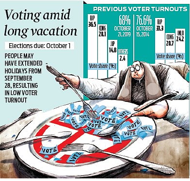 Haryana BJP urges EC to defer assembly election, cites holidays around poll date