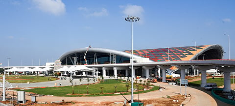 The view of Tiruchy International Airport.