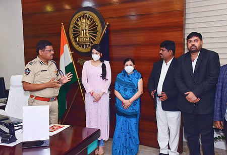 Mumbai-based actress Kadambari Jethwani in February this year, the actress arrived in Vijayawada and appeared before the police commissioner and sp