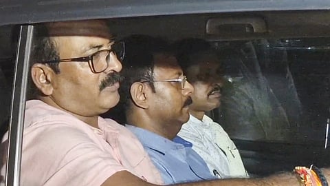 Former principal of RG Kar Medical College and Hospital Sandip Ghosh after he was arrested by CBI in connection with the alleged financial