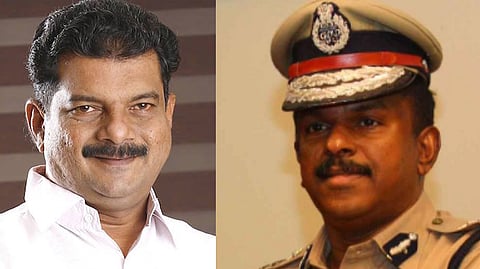 MLA P V Anvar and ADGP M R Ajith Kumar