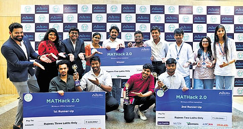 Winners of MATHack 2.0 during the Global AI Summit