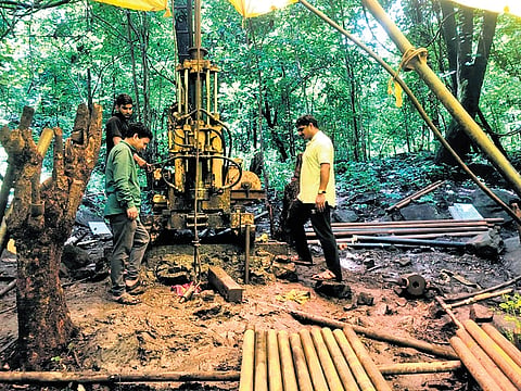 Officials inspecting the project site