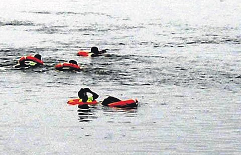 A search operation under way to find the two missing men