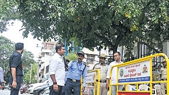 Security enhanced at state BJP office in Bengaluru on Tuesday