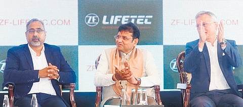 IT and Industries Minister D Sridhar Babu inaugurates the ZF Lifetec GCC in Hyderabad on Thursday