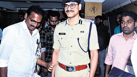 Kochi City Police Commissioner Putta Vimaladitya during the meeting held at Ernakulam Press Club on Tuesday | A Sanesh