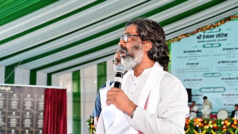 Jharkhand Chief Minister Hemant Soren during a government function in Garhwa district on Thursday, 19-09-2024.