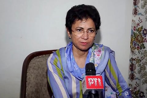 Congress leader Kumari Selja speaks to the media on reports of her being miffed with the party leadership, in New Delhi, Monday, Sept. 23, 2024.