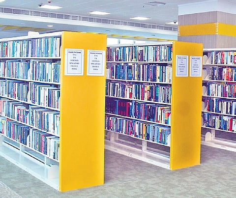 The library, spread over eight acres and eight floors, houses nearly seven lakh books in various categories.
