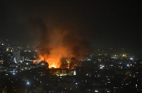 Smoke rises from Israeli airstrikes in Beirut