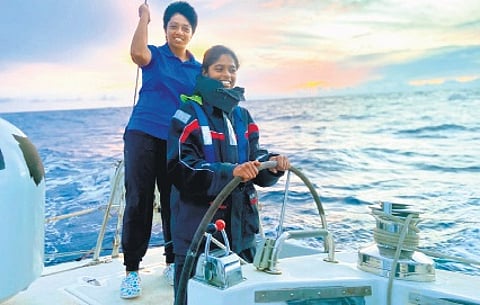 Lt Cdr Dilna K and Lt Cdr Roopa Alagirisamy.