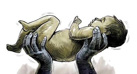 Police on Tuesday rescued a one-month-old baby boy who was allegedly sold to a childless couple for Rs 7,000 in Dasarathapur area of the district.