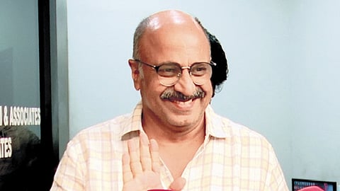 Actor Siddique coming out after meeting his lawyer at his office at Kacherippady in Kochi