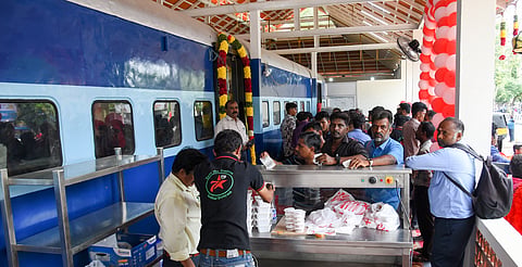 Tiruchy DRM MS Anbalagan inaugurated the facility on the premises of the railway museum in Bharathiar Salai