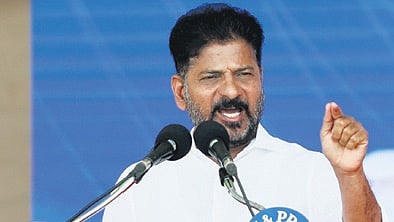 CM A Revanth Reddy speaks at the launch of the Family Digital Cards.