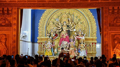 People thronged Rasulgarh Puja Pandals as Dusshera fervour kicked off in Bhubaneswar last year.