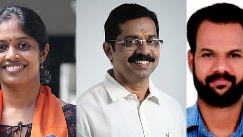 Navya Haridas - BJP Candidate for Wayanad Lok Sabha constituency, C Krishnakumar and K Balakrishnan as candidates for Palakkad and Chelakkara state assembly seat
