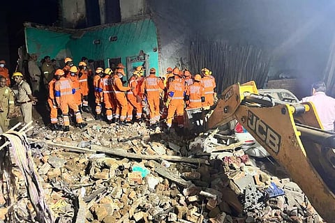 Search and rescue operations underway after five members of a family died in a cylinder blast in Bulandshahr's Sikandrabad