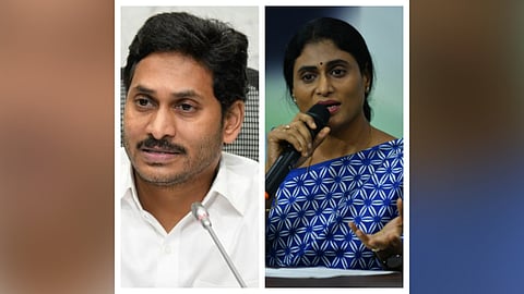 YSRC chief YS Jagan Mohan Reddy, Congress State president YS Sharmila