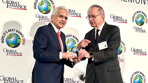 Governor Shaktikanta
Das received the award for A+ grade in Central Bank Report Cards 2024