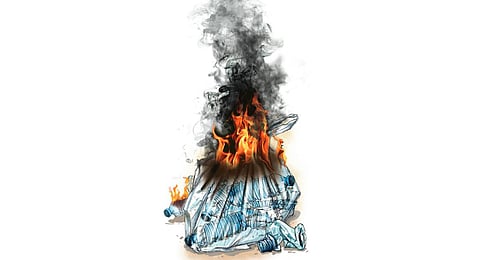 An initial probe suggests that smoke from a nearby dump yard caused the students’ health issues. Image used for representation