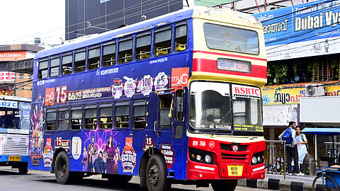 A KSRTC double-decker bus image used for representation only.