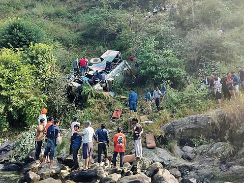 Along with the locals, police and fire department personnel rescued passengers who were trapped in the bus.