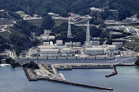 This photo shows the Onagawa nuclear power plant, operated by Tohoku Electric Power Company, Inc., in Onagawa, northeastern Japan, Thursday, Oct. 24, 2024.