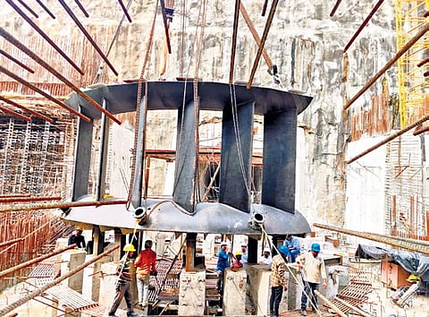 Works to install Stay Ring begin at the Polavaram hydel project
