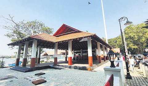 The open auditorium at Fort Kochi terminal, which the Water Metro authorities plan to make available for hosting musical and other entertainment events