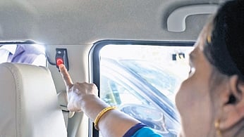 Panic button inside a cab
