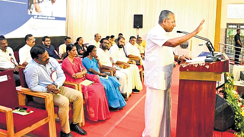 Chief Minister Pinarayi Vijayan inaugurating the State School Science Fair at the
St Joseph’s School auditorium in Alappuzha on Friday