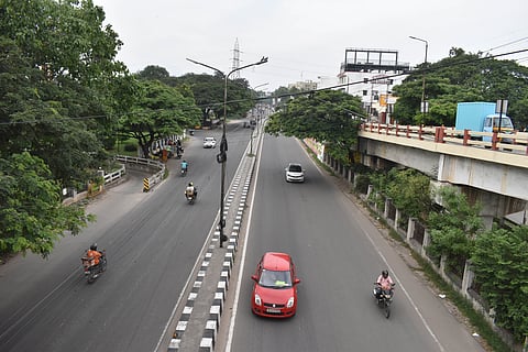 The Nagapattinam - Coimbatore - Gundlupete NH 181 alias the Mettupalayam Road in Coimbatore on Sunday.