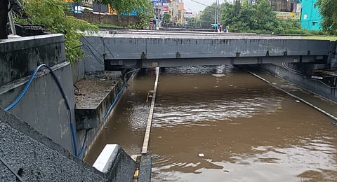 The Palavanthangal subway has been closed on account of heavy waterlogging.