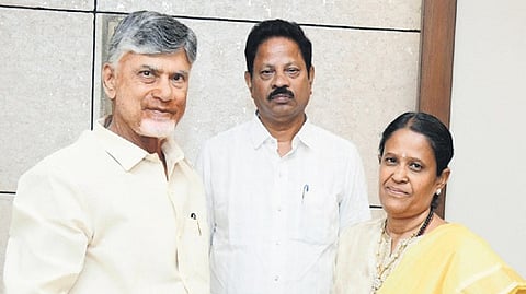 P Vijayalakshmi from Hyderabad donated Rs 1 crore to the State government for Amaravati