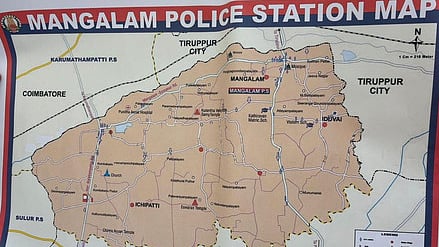 The boundaries of Mangalam police station which annexed with Tiruppur city police