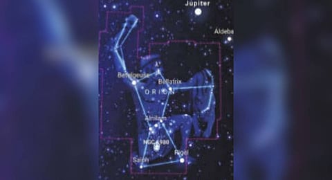 Orion the Hunter constellation, with all its star systems