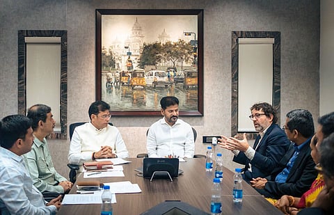 CM Revanth Reddy holds a discussion with Google CIO Royal Hansen in Hyderabad