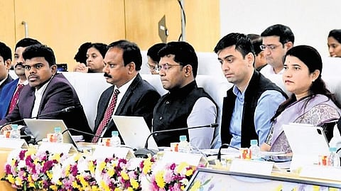 The Second District Collectors’ Conference being held at the State Secretariat in Velagapudi on Wednesday