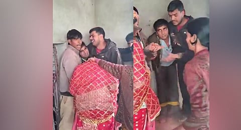 Avnish Kumar being forced to marry after he was kidnapped.