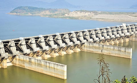 A view of Polavaram Project spill way