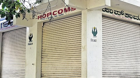 An outlet of Hopcoms that was shut down in Bengaluru