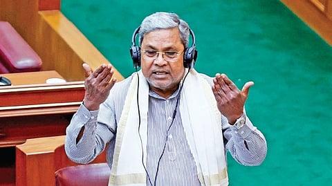 CM Siddaramaiah addresses the Assembly in Belagavi on Wednesday