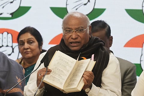 Congress president Mallikarjun Kharge.